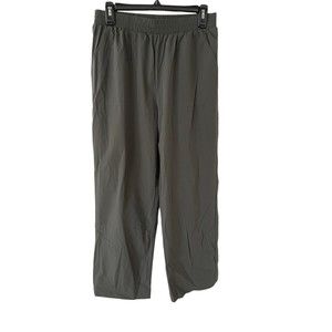 Princess Polly Elastic Waist‎ Olive Green Trouser Nylon Pants Size 6
